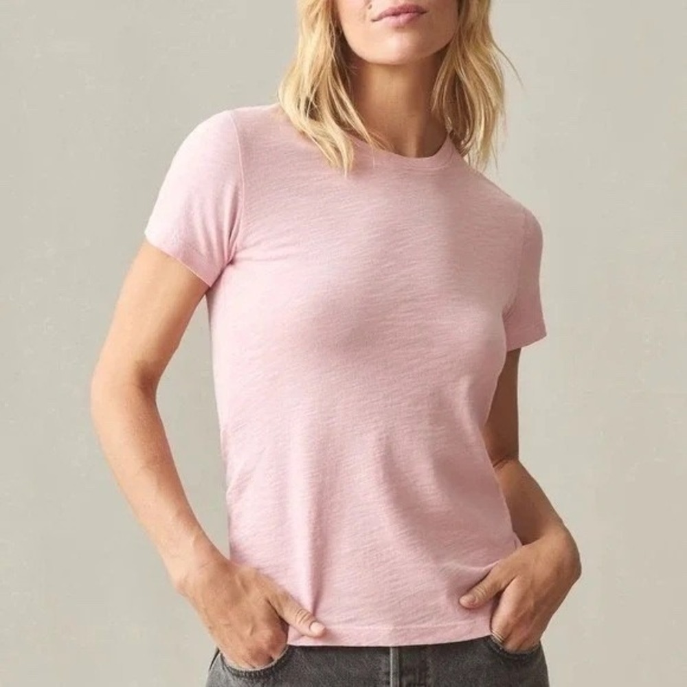 American Giant Premium Slub T-Shirt Womens S‎ Pirouette Crew Neck Short Sleeve